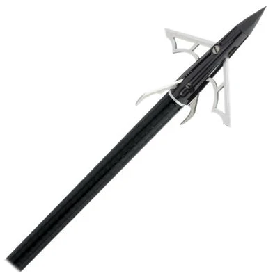 1201384 100 Grain Nap Dark Knight 4 Blade Broadhead Black - Pack of 3 ZZZ