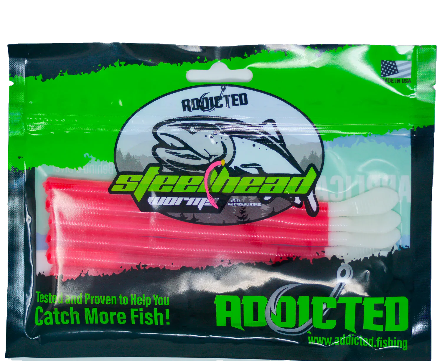 Addicted Fishing 6" Steelhead Worms - Image 13