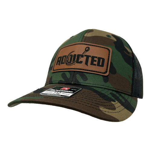 Addicted Fishing Steelhead Badge Camo Trucker Hat