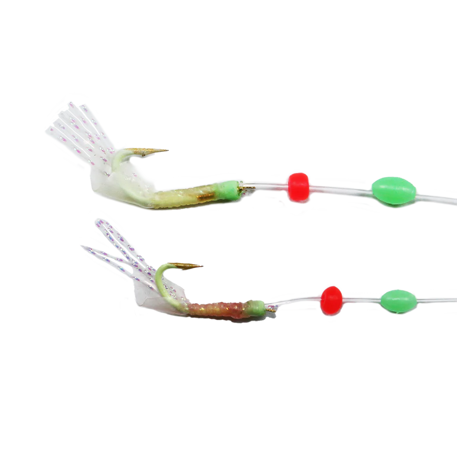 Ahi USA Glow Hook Speckled Shrimp Sabiki - Image 2