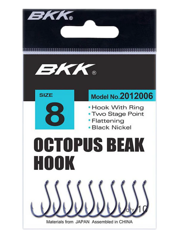 BKK Octopus Beak Hook - 1/0 - 8 Pack