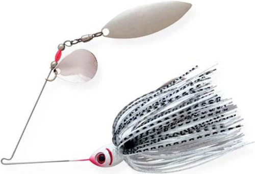 BOOYAH 3/8 Oz Blade Pearl White & Silver Shad Fishing Lure