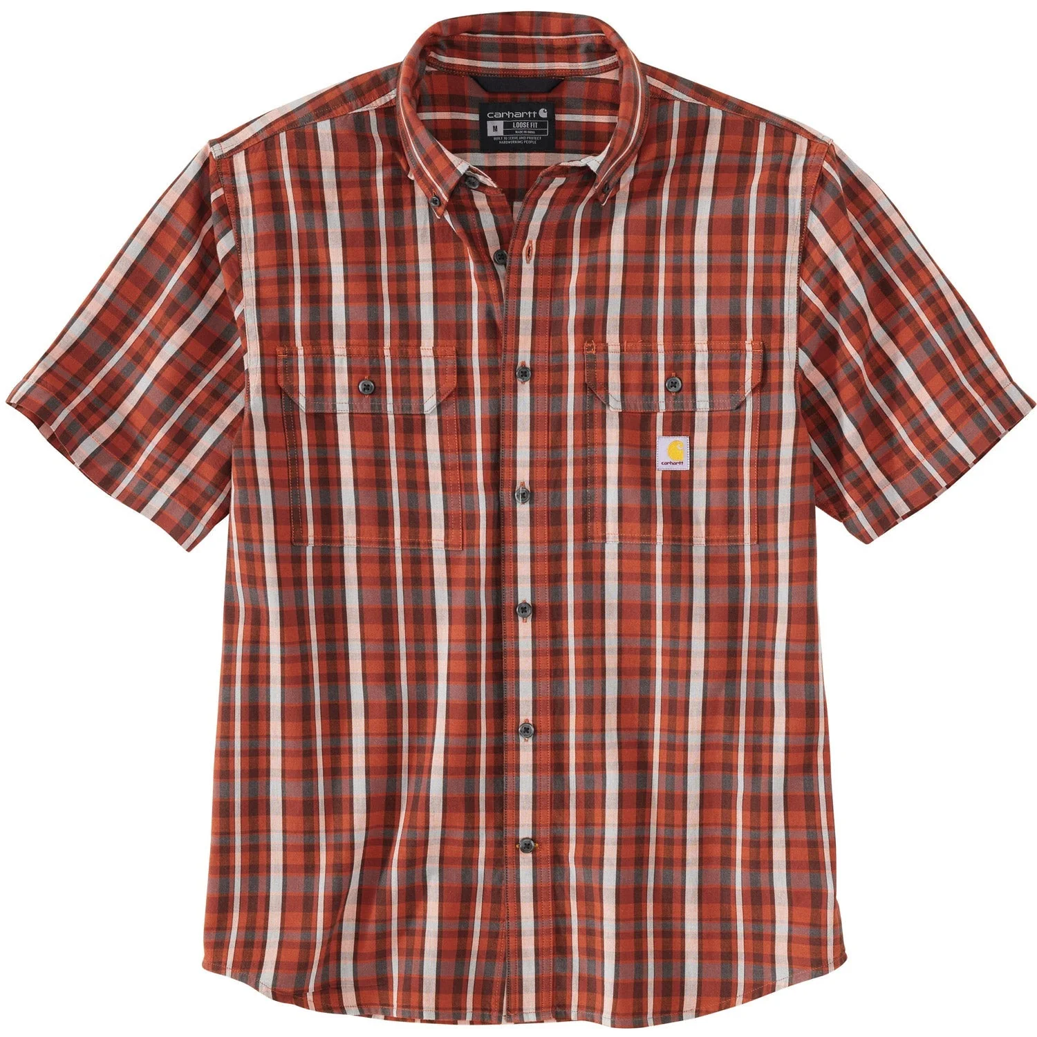 Carhartt Loose Fit Midweight Short Sleeve Plaid Shirt - Image 4