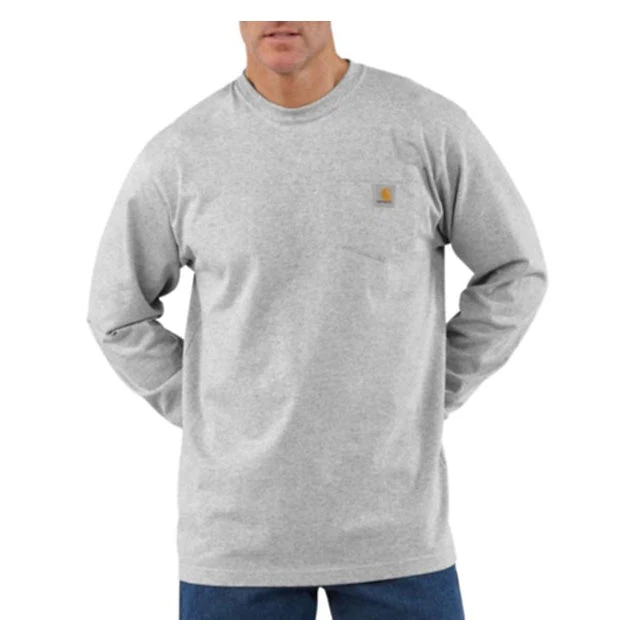 Carhartt Men's Loose Fit Heavyweight Long-Sleeve Pocket T-Shirt - Image 3