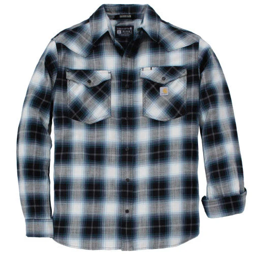 Carhartt Men's Montana Rugged Flex Relaxed Fit Lightweight Long-Sleeve Snap-Front Plaid Shirt - Image 3