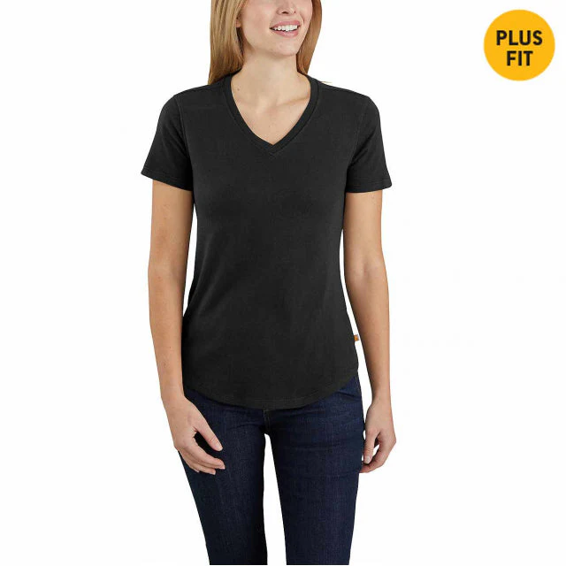 Carhartt Women's Relaxed Fit Midweight Short Sleeve V Neck T-Shirt - Image 3