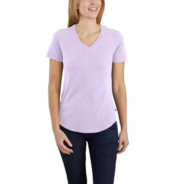 Carhartt Women's Relaxed Fit Midweight Short Sleeve V Neck T-Shirt - Image 4