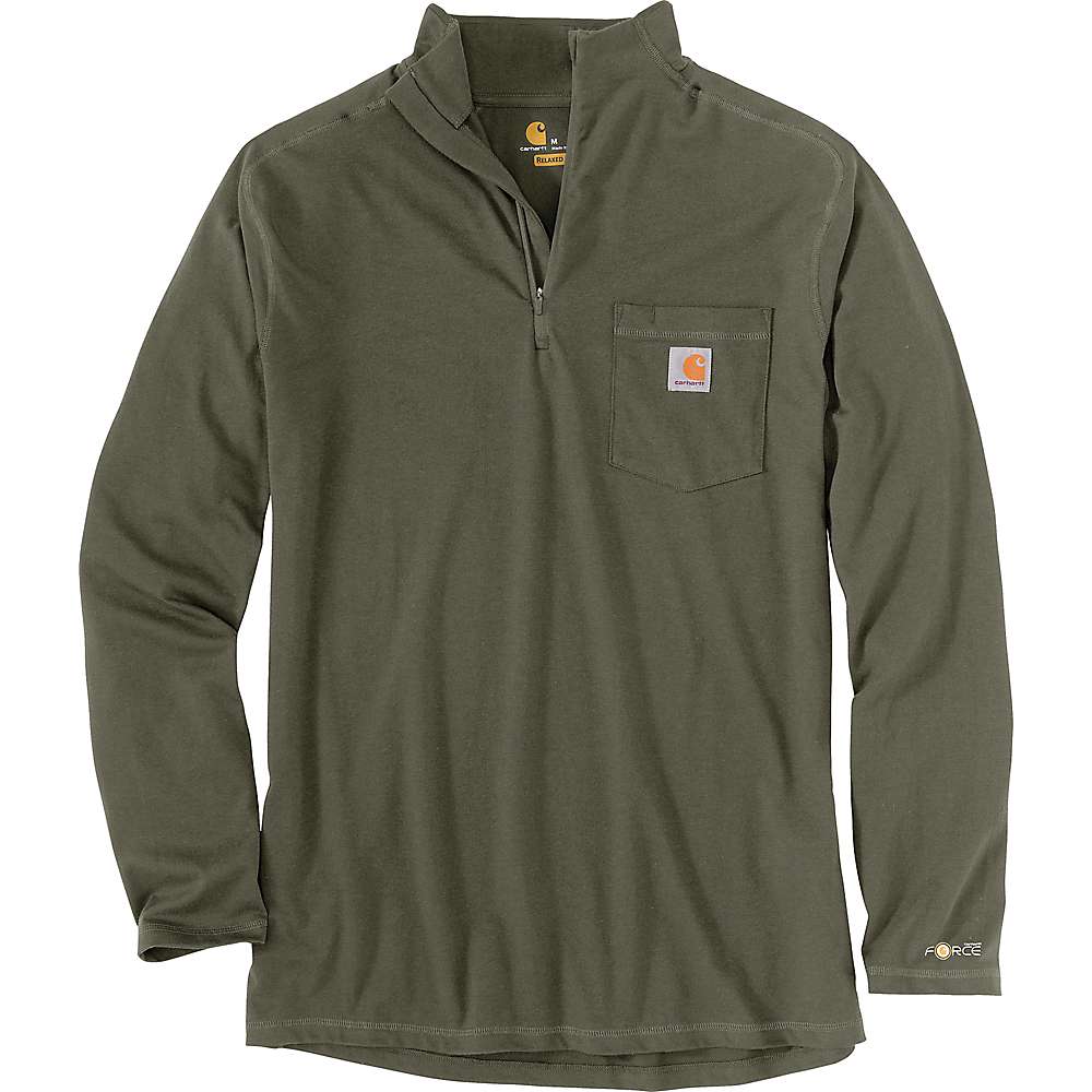 Force Relaxed Fit Midweight Long-Sleeve Quarter-Zip Mock-Neck T-Shirt - Image 2