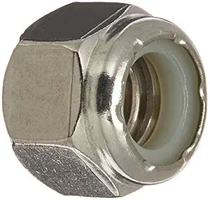 Hillman 18-8 Stainless Steel Nylon Insert USS Coarse Stop Nut 3/8"-16 - 50 Pack