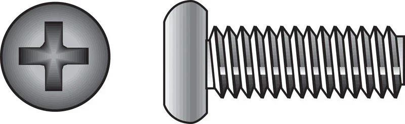 Hillman 18-8 Stainless Steel Pan Head Phillips Machine Screw 1/4" x 3/4" - 100 Pack
