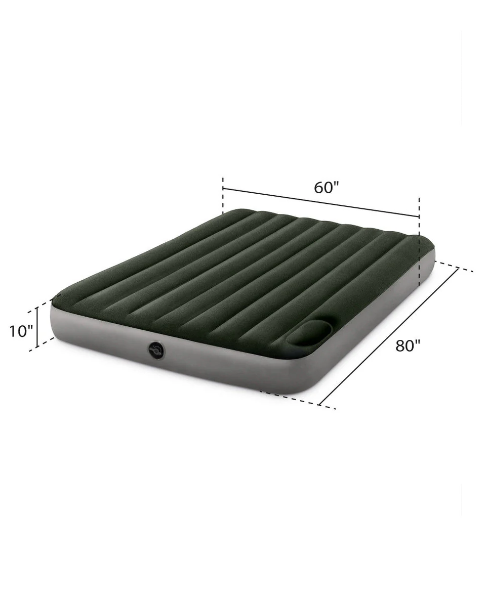 Intex Dura-Beam® Standard Downy Air Mattress 10" Queen w/ Built-In Foot Pump - Image 2