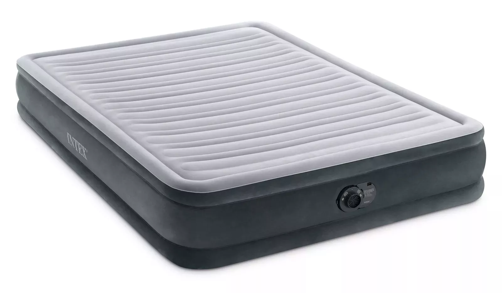 Intex Dura-Beam Deluxe Plush Comfort Queen Air Mattress Bed With Built-In Pump - Image 2