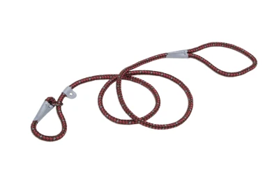 K9 Explorer Braided Rope Reflective Dog Slip Lead Berry 6-Ft Long 1/2-In Wide