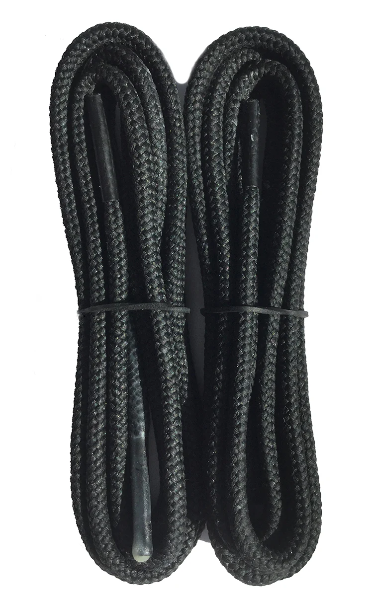 Obenauf's Boot Laces Industrial Strength Black Waxed Round Black -54" - Image 2
