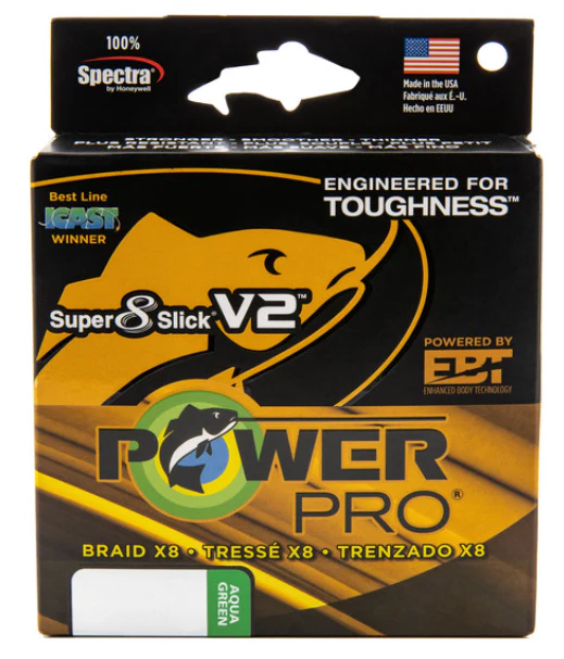 PowerPro Super 8 Slick V2 10Lb 150 Yd Aqua Green