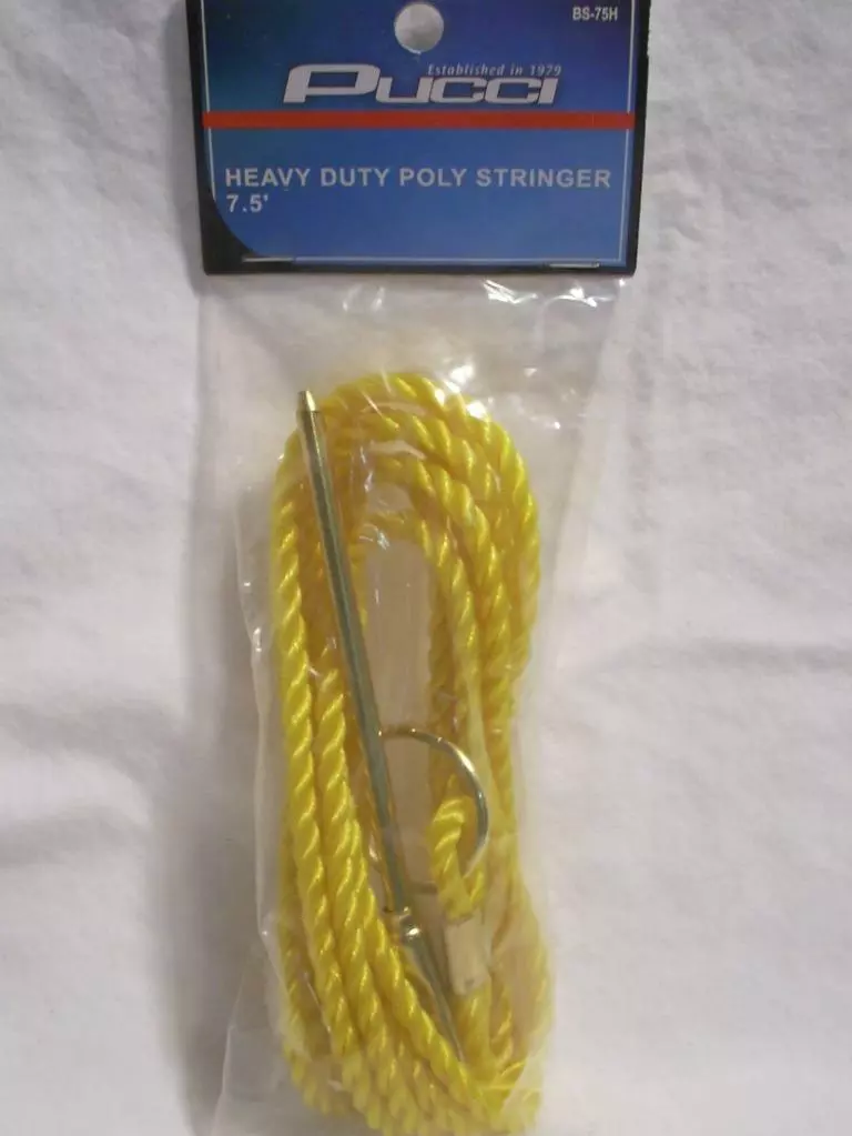 Pucci Yellow Braided Heavy Duty Poly Fishing Stringer - Image 2