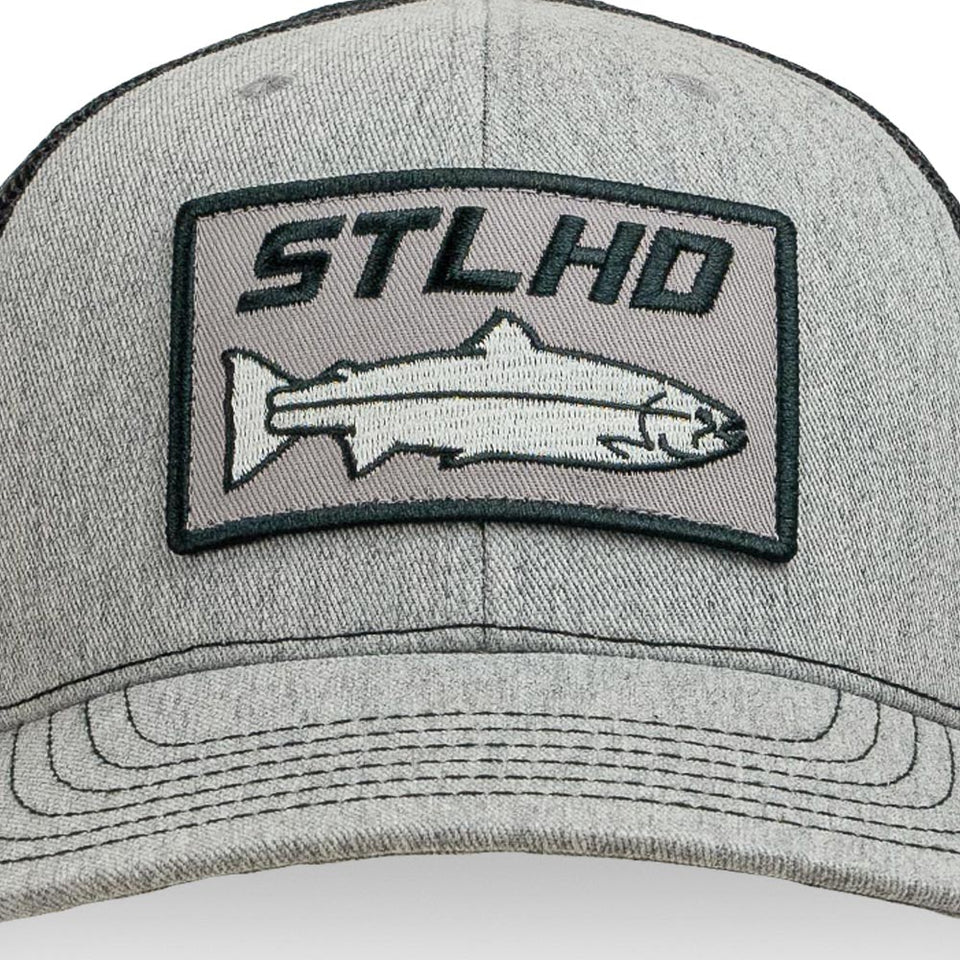 Stlhd Chrome Edition Heather Grey/Black Trucker Snapback Hat - Image 3
