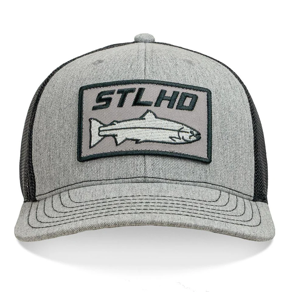 Stlhd Chrome Edition Heather Grey/Black Trucker Snapback Hat - Image 4