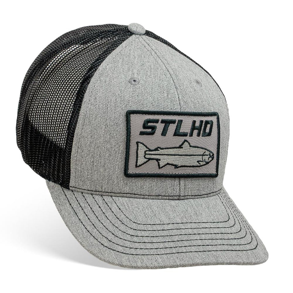 Stlhd Chrome Edition Heather Grey/Black Trucker Snapback Hat - Image 5