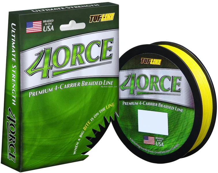 Tuf-Line 4Orce Braided Line 4-Carrier 80Lb 2500Yd Hi Vis Yellow