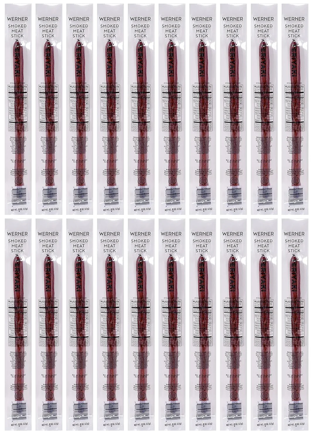 Werner Smoked Individually Wrapped Meat Sticks - .8 oz. - Image 2